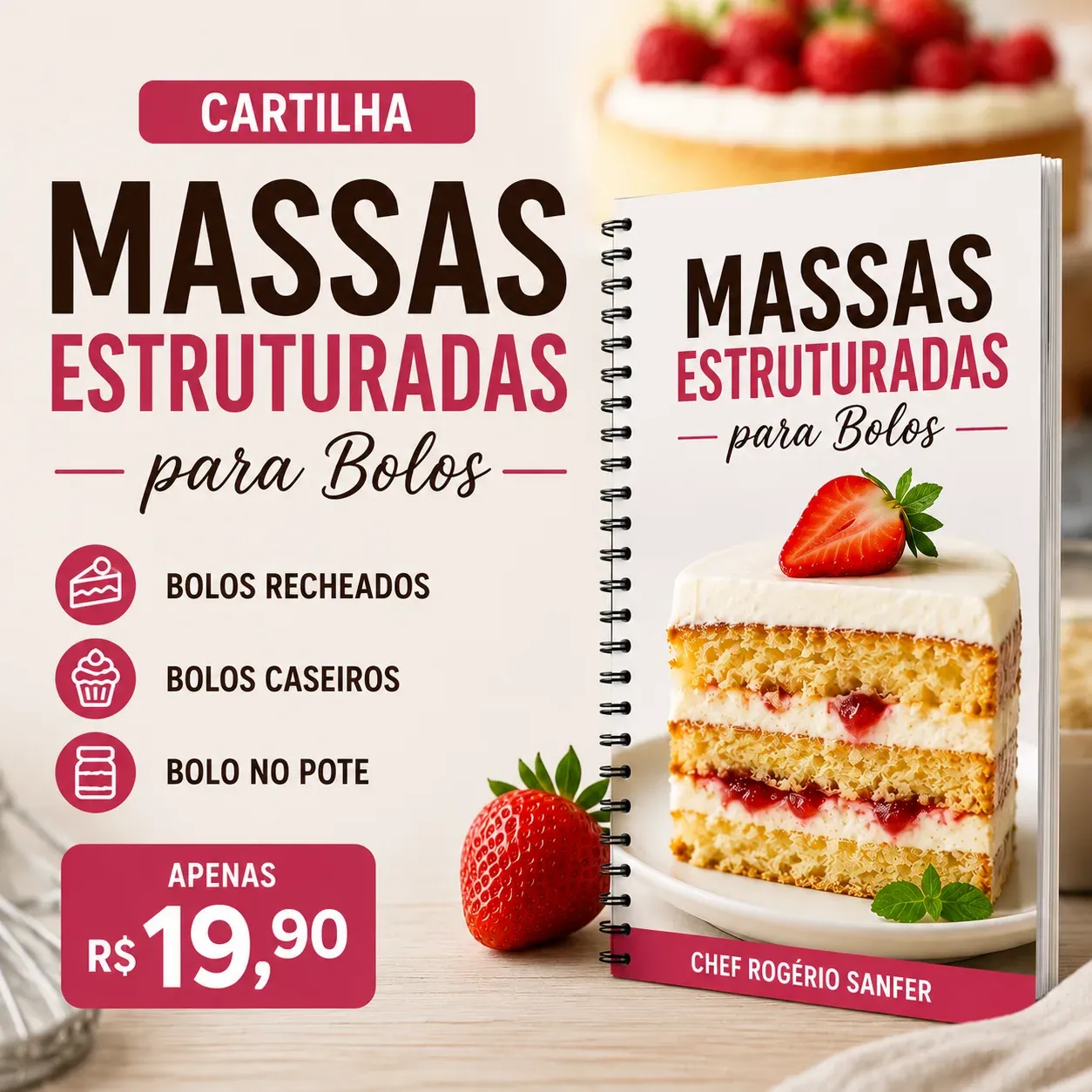 Cartilha de massas estruturadas para bolos