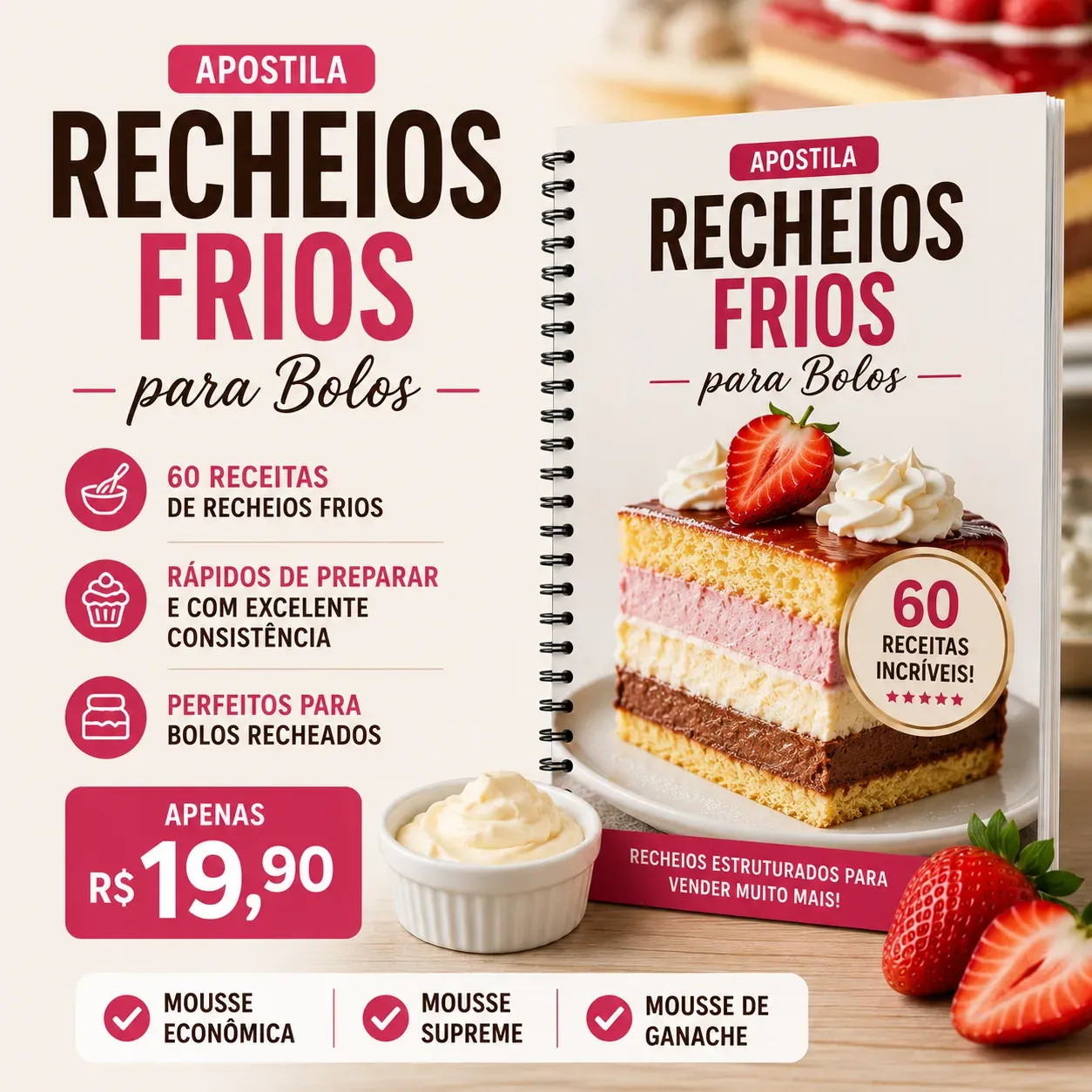 Apostila de Recheios Frios para Bolos